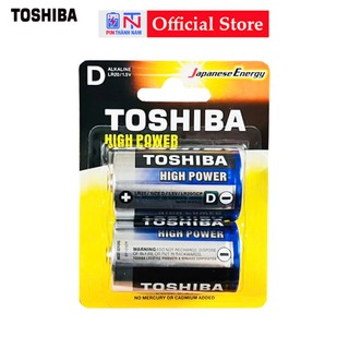 Pin Đại Toshiba alkaline LR20 Vỉ 2 Viên Chính Hãng