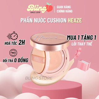 Cushion Hexze Cấp Ẩm Kiềm Dầu Lâu Trôi Phẩn Nước Căng Bóng Mỏng Nhẹ Nâng Tone Tự Nhiên Tặng Lõi Thay Thế  BLING STORE