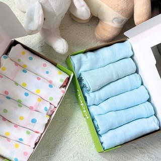 Combo 3 Hộp khăn sữa sợi tre Nappi Cao Cấp KT 30x30cm An Toàn Cho Bé (6 chiếc/hộp)