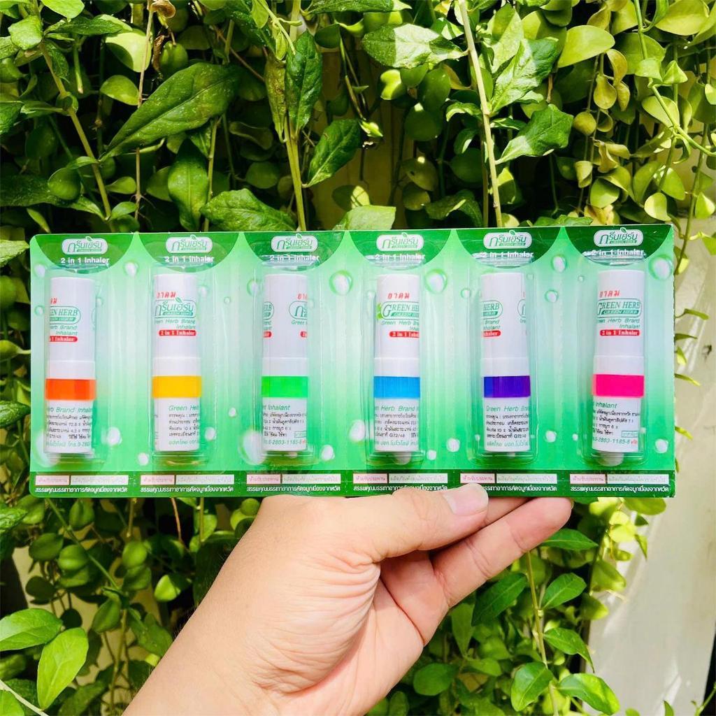 Ống hít mũi 2 đầu 2cc Green Herb Thái Lan