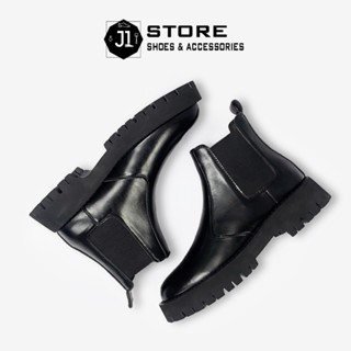 Giày Chelsea Boot Chunky SY1 J1, Giày Boot Nam Da Tấm Đế Tăng Chiều Cao 5cm Cá Tính