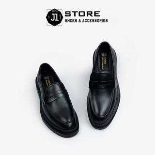Giày Penny Loafer Luxury Da Bò Nappa J1, Giày Lười Tây Nam Đế Cao Su Tăng Chiều Cao 4cm