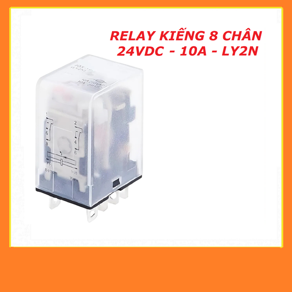 RELAY RƠ LE 10A LY2N KIẾNG TRUNG GIAN 8 CHÂN 12V, 24V, 220V - 10A