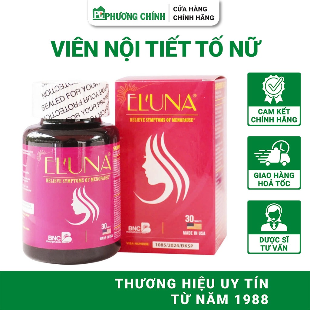 Viên Uống Nội Tiết Tố Nữ BNC Medipharm Eluna Hỗ Trợ Chống Oxy Hoá, Tăng Đề Kháng 30 Viên/Hộp