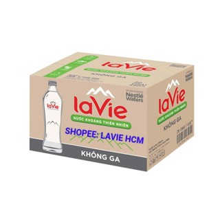  Nước khoáng thiên nhiên LaVie chai thủy tinh 450ml không ga  20 chai thùng  
