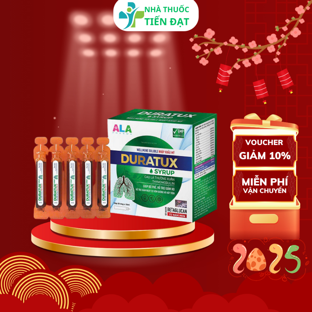 Siro Bổ Phế Giảm Ho Duratux TPP-France – Chiết Xuất Dược Liệu & Thymomodulin – Hỗ Trợ Giảm Ho, Long 