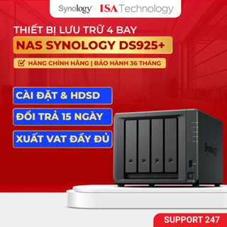  NAS Synology DS925+ Thiết bị lưu trữ mạng 4 bay ổ cứng chính hãng cho doanh nghiệp vừa và nhỏ 