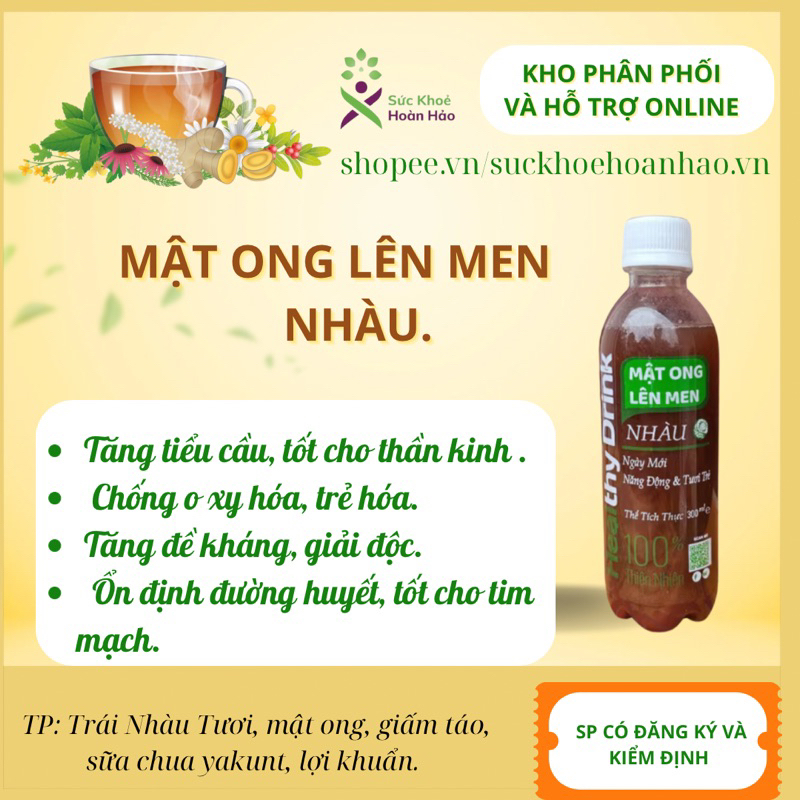 Nhàu Ngâm Mật Ong Lên Men