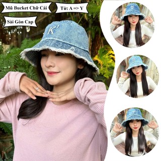  Mũ Bucket Chữ Cái | Nón Chữ cái chất Jean thời trang Cao cấp from Unisex Nam Nữ 