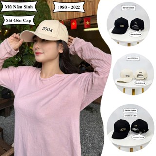  Mũ lưỡi trai | Nón kết thêu Năm Sinh từ 1980 đến 2025 chất Kaki Form Unisex Nam Nữ 