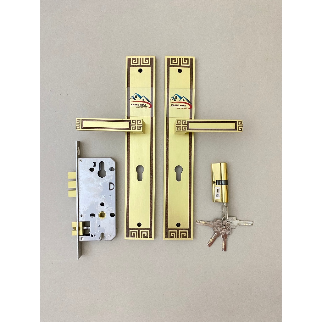 Khóa cửa tay gạt cho cửa chính - Khóa cửa hợp kim 38cm - Khóa cửa gỗ cao cấp