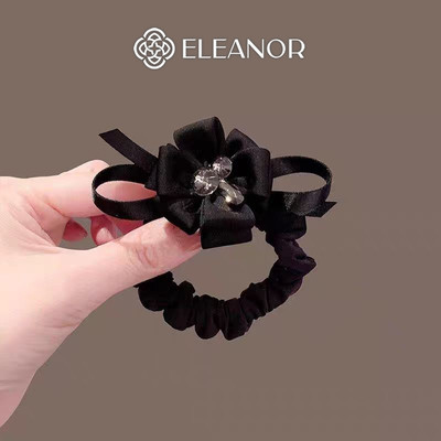 Dây buộc tóc nữ Eleanor Accessories hình hoa đính đá phụ kiện tóc dây cột tóc 9889