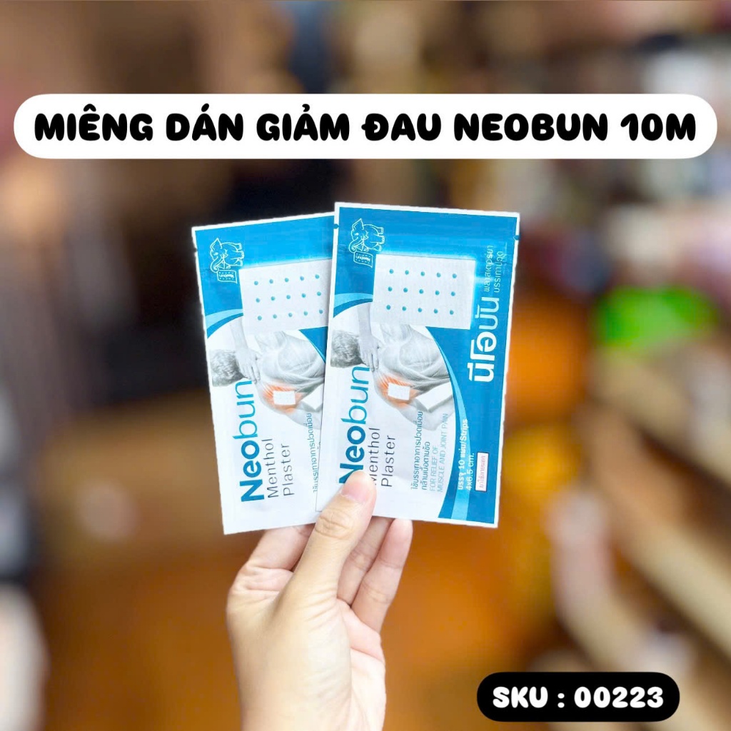 [LẺ] Cao dán NeoBun Menthol Plaster Thái Lan