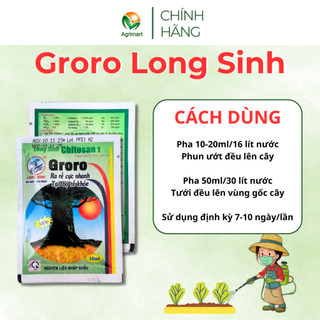 Phân bón lá Groro kháng bệnh phục hồi rễ tái sinh rễ nhanh phân nhánh ra hoa đậu trái - 10ml