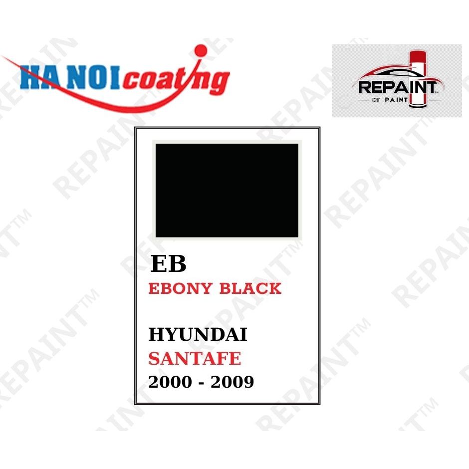 Sơn Xịt Xóa Vết Xước cho xe HYUNDAI SANTAFE màu ĐEN BÓNG mã màu EB - EBONY BLACK chính hãng REPAINT
