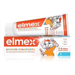 Kem đánh răng trẻ em Elmex dành cho bé từ sơ sinh tới 12 tuổi vị Bạc Hà dịu nhẹ 50ml 75ml-Châu Âu