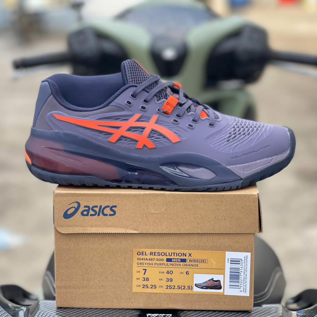Giày Pickleball Nam Nữ ASICS Gel-Resolution X - Greyish Purple , Êm Chân, Bám Sân Tốt 🎾