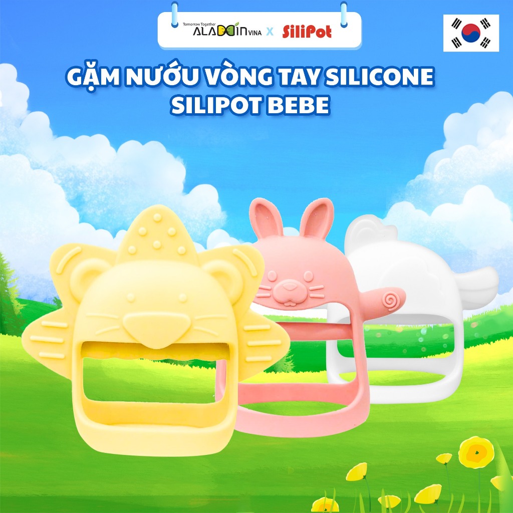 Gặm nướu cho bé từ sơ sinh SILIPOT BEBE mềm, chất liệu platinum silicone, an toàn cho bé, không BPA, chịu nhiệt 250 độ