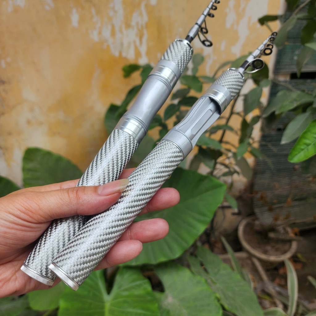 Cần Câu Lure Cần Rút mini V4pass gắn máy có tiếng đồ câu lure