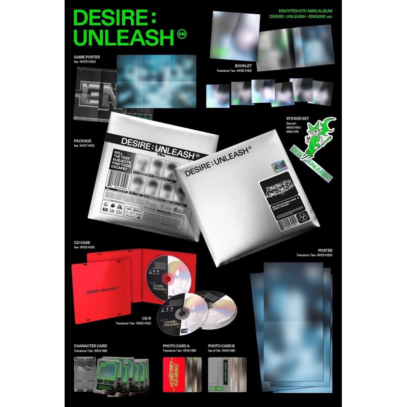 [sẵn] ENHYPEN DESIRE UNLEASH ENGENE VER