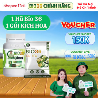   Bio36 Chính Hãng   Combo 1 Hũ Bio36 Và 1 Kích Hoa 100g  Bio 36 Kích Rễ Mạnh - Đẩy Đọt Nhanh 
