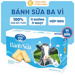 Bánh Sữa Ba Vì Ít Đường Nguyên Chất Từ Sữa Bò Tươi Giàu Dinh Dưỡng Thơm Ngon hộp 150g