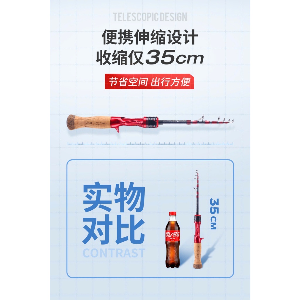 Cần Câu Lure Cần UL Rút Khoen Fuji Siêu Mini đồ câu lure