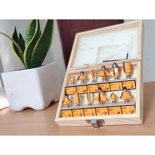 INGCO Bộ 12 mũi phay gỗ 6MM AKRT12141 <HÀNG CHÍNH HÃNG>