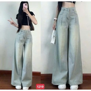 Quần jean nữ ống rộng A-T Fashion, quần baggy nữ chất denim dáng suông thời trang trẻ trung - MQ1219