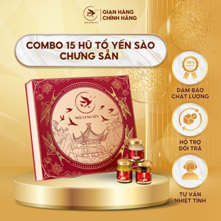 Set 15 Hũ Tổ Yến Sào Ngự Cung Yến - Chưng Sẵn Yến Tươi, Quà Tặng Cao Cấp Biếu Tết