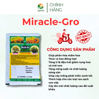 Phân bón lá hỗn hợp - Miracle-Gro Ra rễ nhiều mập thân xanh lá lớn trái đẹp bông - 10gr