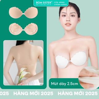 Áo dán cài trước tạo khe, áo lót dán vải nâng ngực mút vừa kèm dây trong,chuyên mặc trang phục hở lưng BOM SISTER AD0P45
