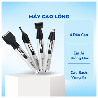 Máy Cạo Lông Mặt Lông Mũi Lông Mày 4 in 1 Đa Năng Máy Cạo Râu Lông Bikini Vùng Kín An Toàn Chống Thấm Lưỡi Thép Không Gỉ
