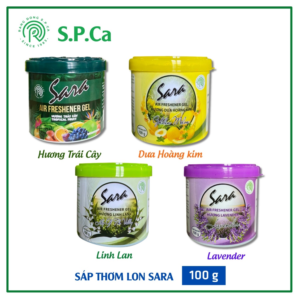 Sáp thơm ô tô Sara 100g cao cấp đa dạng hương khử mùi và tỏa hương thơm dài lâu từ 10 đến 12 ngày