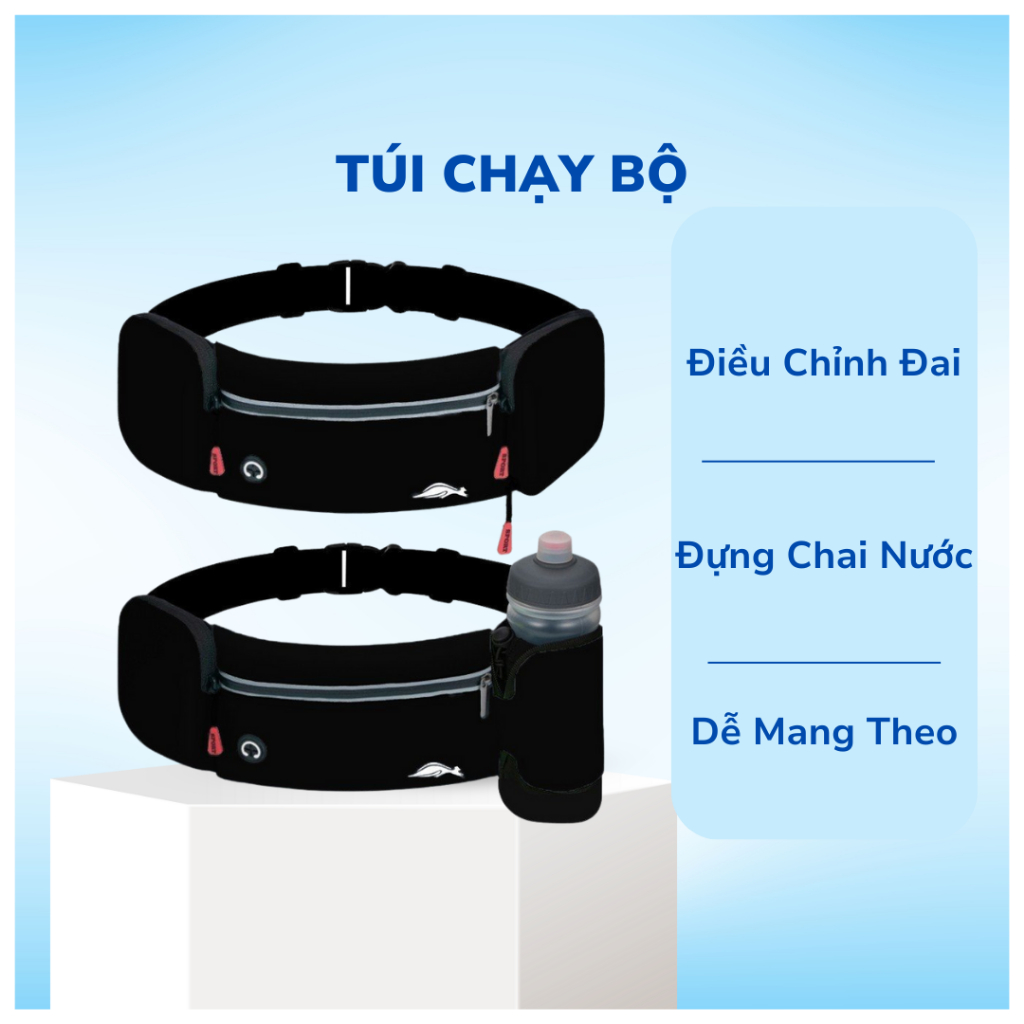 Túi Chạy Bộ Đeo Hông Nam Nữ Phản Quang 360 Độ Vải Dù Chống Thấm Cao Cấp Dung Tích Siêu Lớn Đựng Điện Thoại Đựng Nước