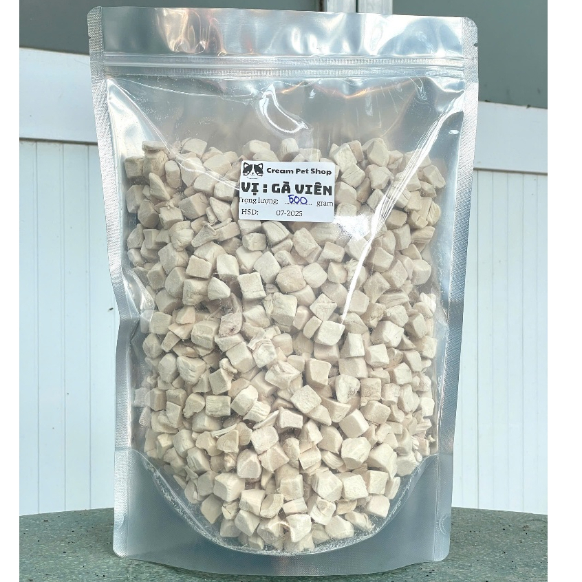 [Túi 500g] Gà Sấy, Ức Gà sấy khô cao cấp, Giàu Dinh Dưỡng Dành Cho Mèo và Chó