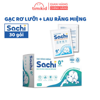  Gạc Rơ Lưỡi SACHI Chiết Xuất Lá Hẹ Lô Hội Cúc La Mã - Vệ Sinh Răng Miệng Cho Bé Từ 0m+ 