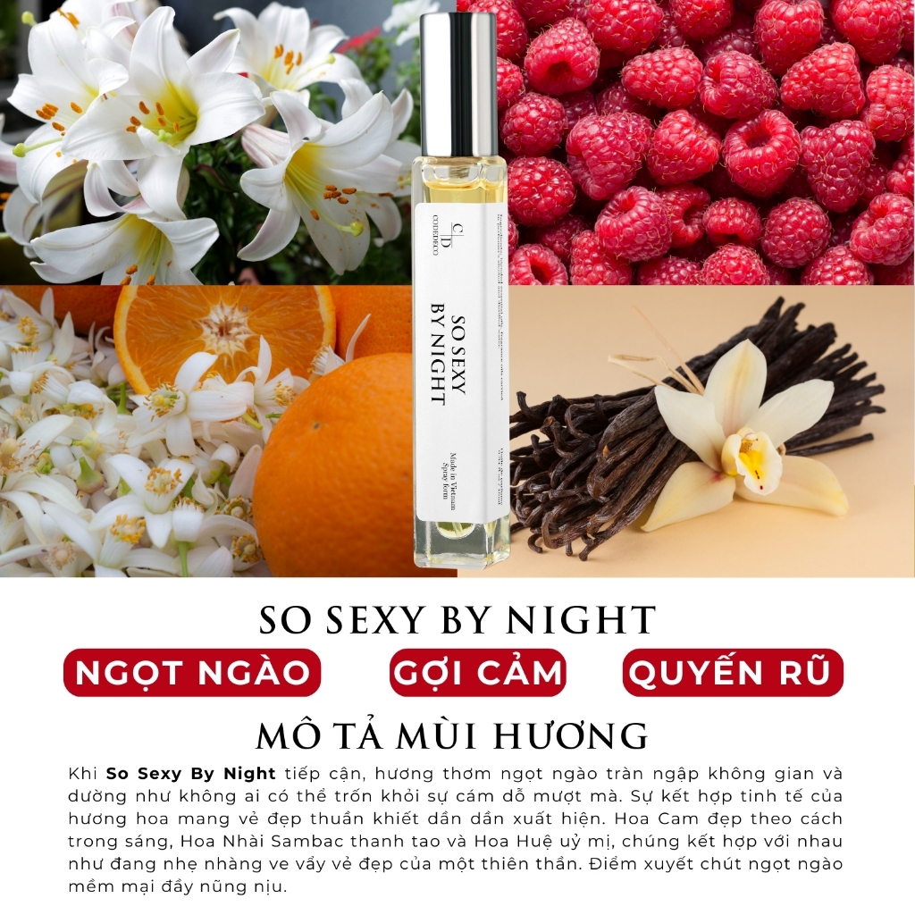 Tinh dầu thơm nữ CODEDECO So Sexy By Night 10ml dạng xịt - Gợi Cảm, Ngọt Ngào, Quyến Rũ | BigBuy360 - bigbuy360.vn