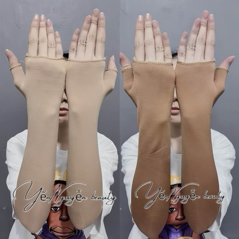 Ống tay ủ kem chống nắng lông cừu ,lớp lông siêu dày, siêu mềm mịn, co giãn mạnh (50-70kg)