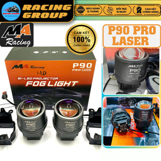 Đèn Bi Gầm P90 Pro Chính Hãng Ma Racing Công Suất 65W, 3 Nhiệt Màu Có Trợ Pha Laser - Bảo Hành 2 Năm
