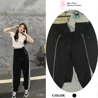 (HÀNG CAO CẤP BIGSZIE) Quần Bomber Nữ Viền Bo Gấu Chiều Dài Khoảng 90cm, Quần Thể Thao Nữ BigSize Chất Vải U Mì Hàn Mềm