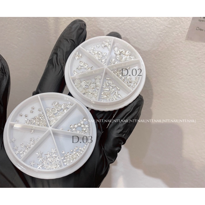 Khay phụ kiện ngao sò ốc biển mix trang trí móng