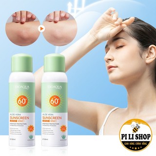 Xịt Chống Nắng Toàn Thân Bioaqua 150ml SPF60+ PA+++, Xịt Chống Nắng Nha Đam Chiết Xuất Lô Hội