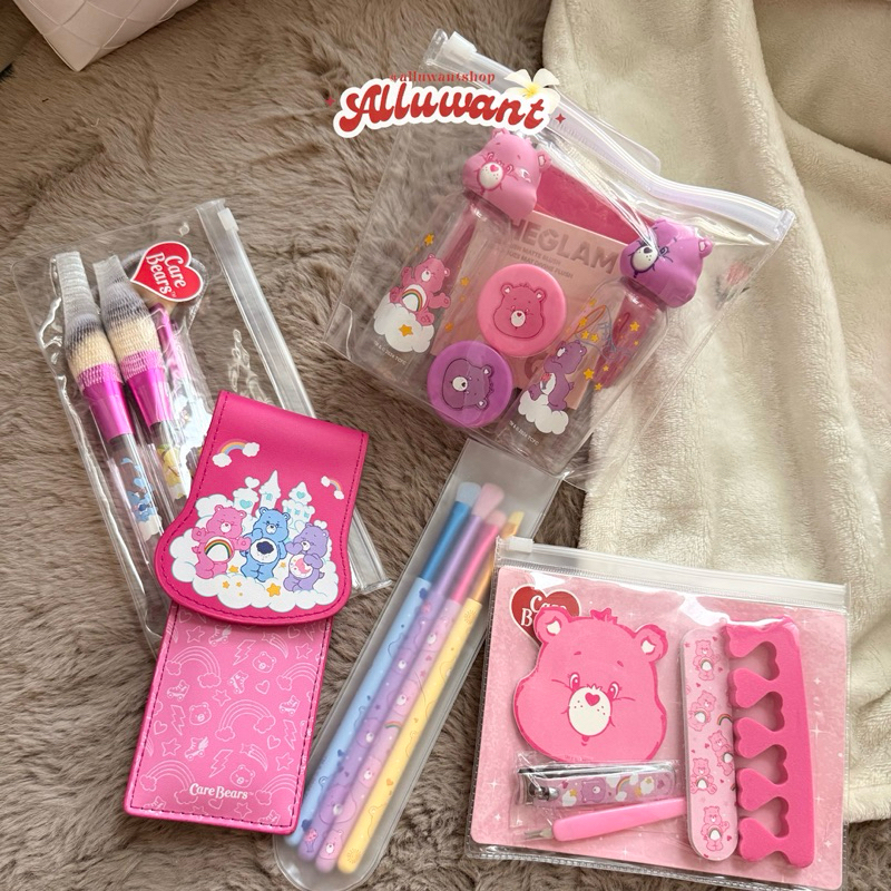 𝐚𝐥𝐥𝐮𝐰𝐚𝐧𝐭 • carebears collection set cọ mắt cọ phấn brush set làm móng chiết mỹ phẩm travel kit nail 