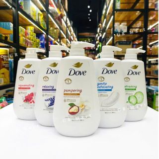 Sữa Tắm Dưỡng Thể DOVE Dưỡng Trắng Phục Hồi Làn Da Khô Nhiều Mùi Hương 905ml