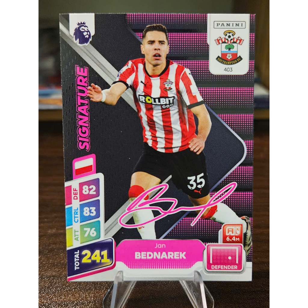 Thẻ SIGNATURE Jan Bednarek Panini Plus Premier League 2024/2025 (Southampton) (24/25)