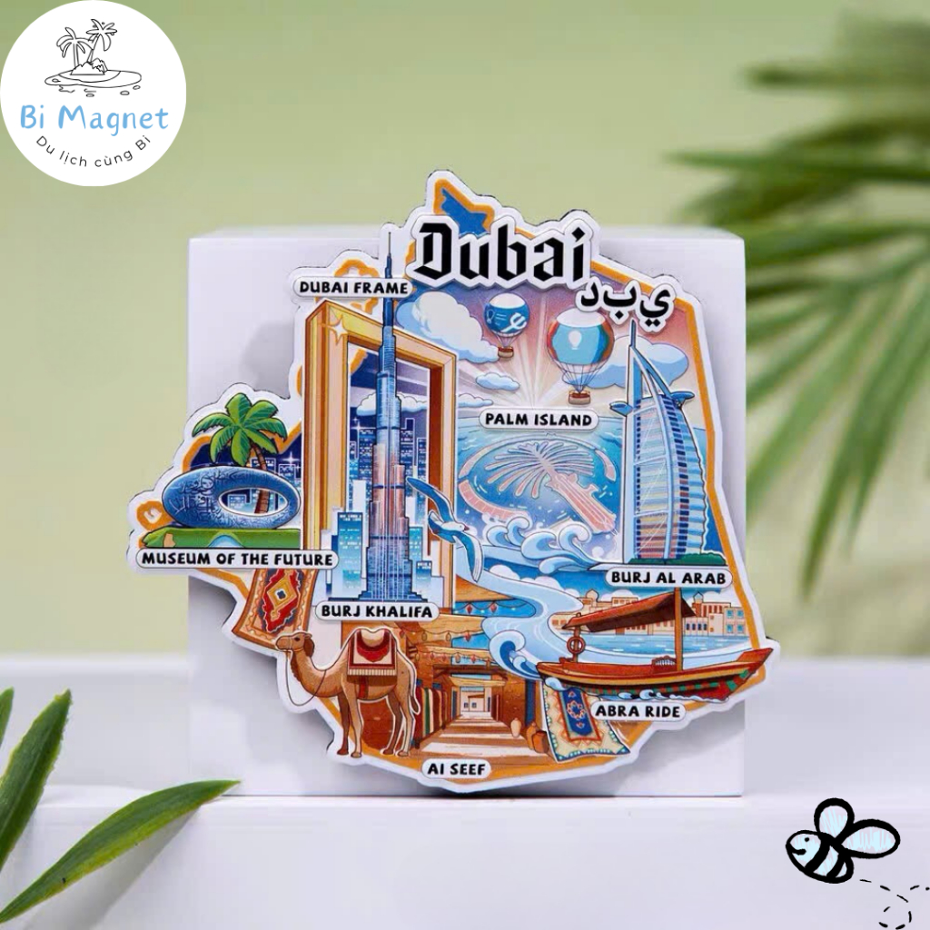[ORDER] Magnet Nam châm Dán tủ lạnh Dubai Abu Dhabi Trang trí Quà lưu niệm Du lịch Các Vương quốc Ả 