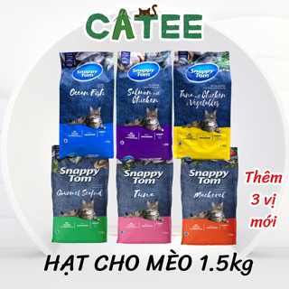 (1.5Kg) Hạt Snappy Tom Cho Mèo Mix Cá Cơm Sấy Thơm Ngon