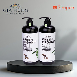  Dầu Gội Xả LEVA GREEN ORGANIC 800ml  Phục Hồi Kiềm Dầu Sạch Gàu Mềm Mượt Hương Thơm Nước Hoa An Toàn 