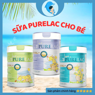  Sữa bột Purelac số 1-2-3  0-36 tháng tuổi  800g hỗ trợ bé yêu phát triển toàn diện MECAHEO 
